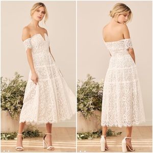 Lulus Lace Off Shoulder Dress